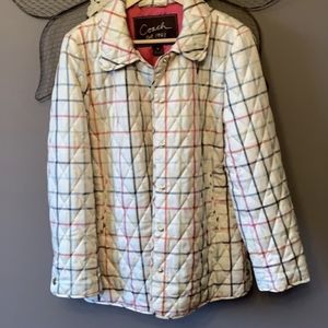 EUC Coach Tattersall Plaid Quilted Jacket